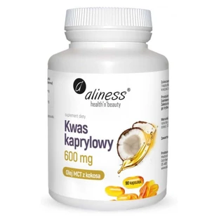 Ácido caprílico 600mg, 90 cápsulas Aliness