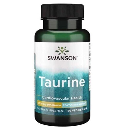 Taurine (Taurine) 500 mg, 60 plantaardige capsules Swanson