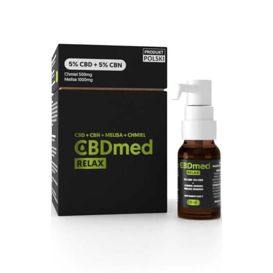 Aceite de Cáñamo Relajante 5% CBD + 5% CBN + Lúpulo y Melisa 10ml CBDmed CBD