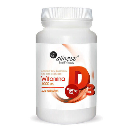 Vitamin D3 FORTE 4000 IU. 120 caps Aliness