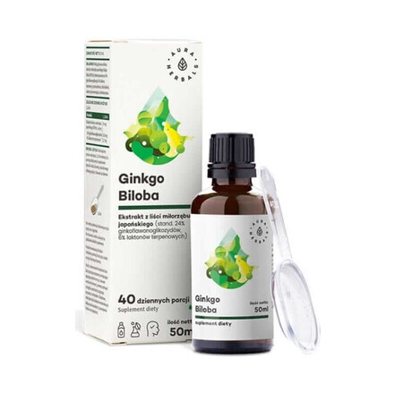 Ginkgo Biloba extract 50:1 45mg 50 ml Aura Herbals