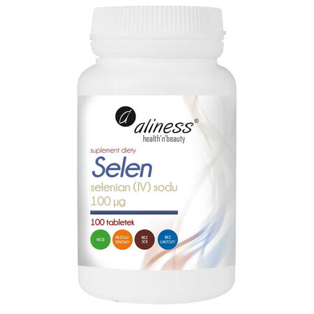 Natriumselenaat 100µg, 100 vegetarische tabletten - Aliness