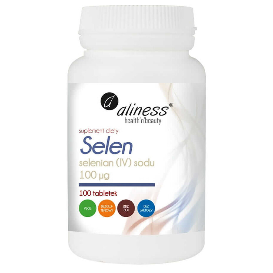 Natriumselenaat 100µg, 100 vegetarische tabletten - Aliness