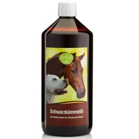 Zwarte komijnolie voor honden en paarden 1000 ml Tierlieb Sanct Bernhard