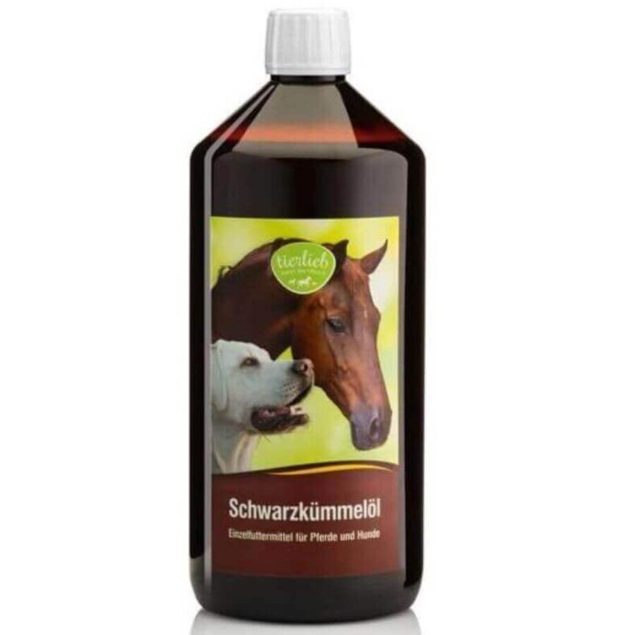 Zwarte komijnolie voor honden en paarden 1000 ml Tierlieb Sanct Bernhard