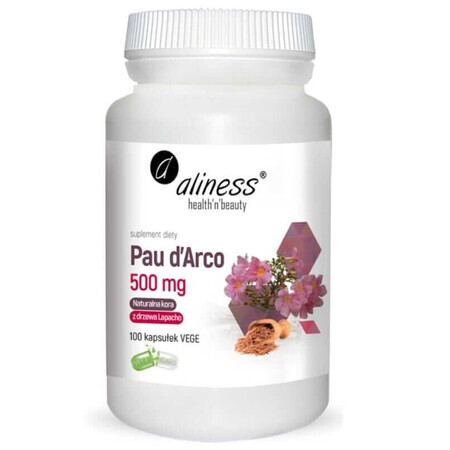 Pau d'Arco (poudre d'écorce de Lapacho) 500mg (100 gélules) Aliness