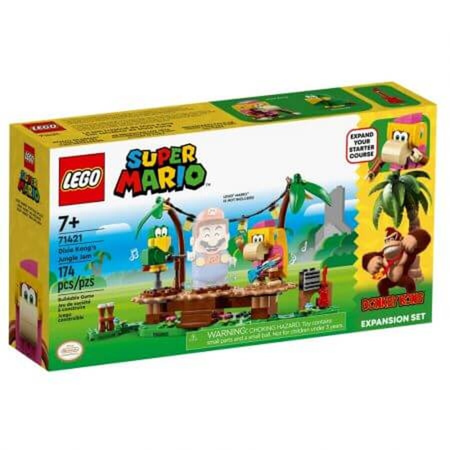 Dixie Kong in the Jungle Concert Extension Set, 7 years +, 71421, Lego Super Mario