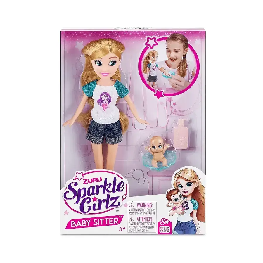 Speelset Babysitter Doll, + 3 jaar, Sparkle Girlz