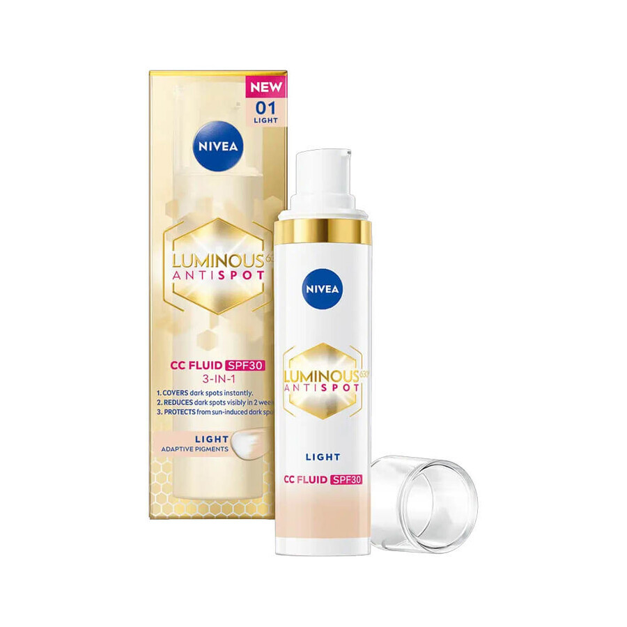 3 in 1 CC Vloeibare Crème met SPF 30 Lichtgevend, 01 Licht, 30 ml, Nivea