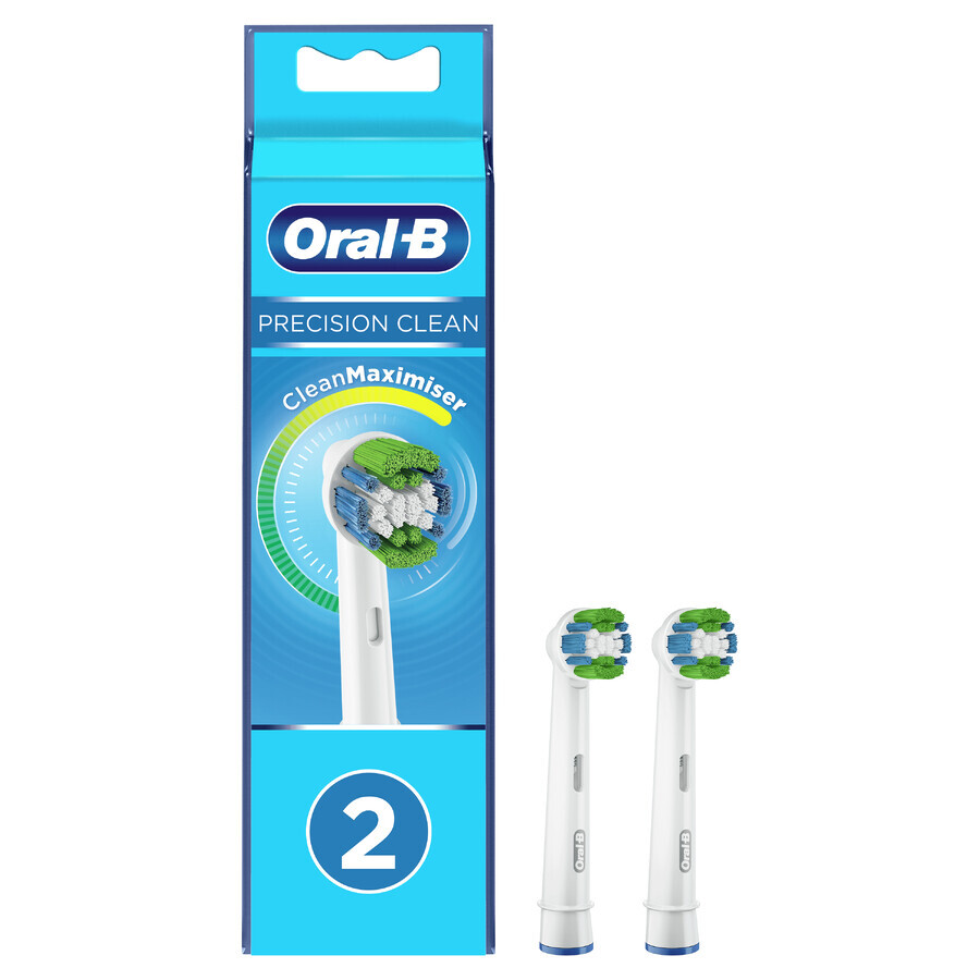 Reserve opzetborstels voor de Precision Clean elektrische tandenborstel, 2 stuks, Oral-B