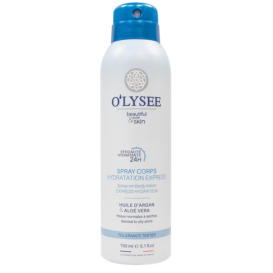 Hydraterende bodyspray met arganolie en aloë vera, 150 ml, O'Lysee