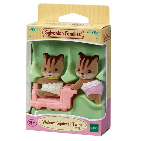 Set di 2 statuette Gemelli Scoiattolo Sylvanian Famiglie, +3 anni, Epoch