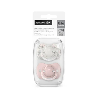 Siliconen fopspeen SX Pro A Walk In The Park, 0-6 maanden, Roze, 2 stuks, Suavinex