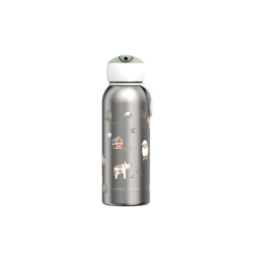 Stainless steel thermos flask, Little Farm, 350 ml, Little Dutch