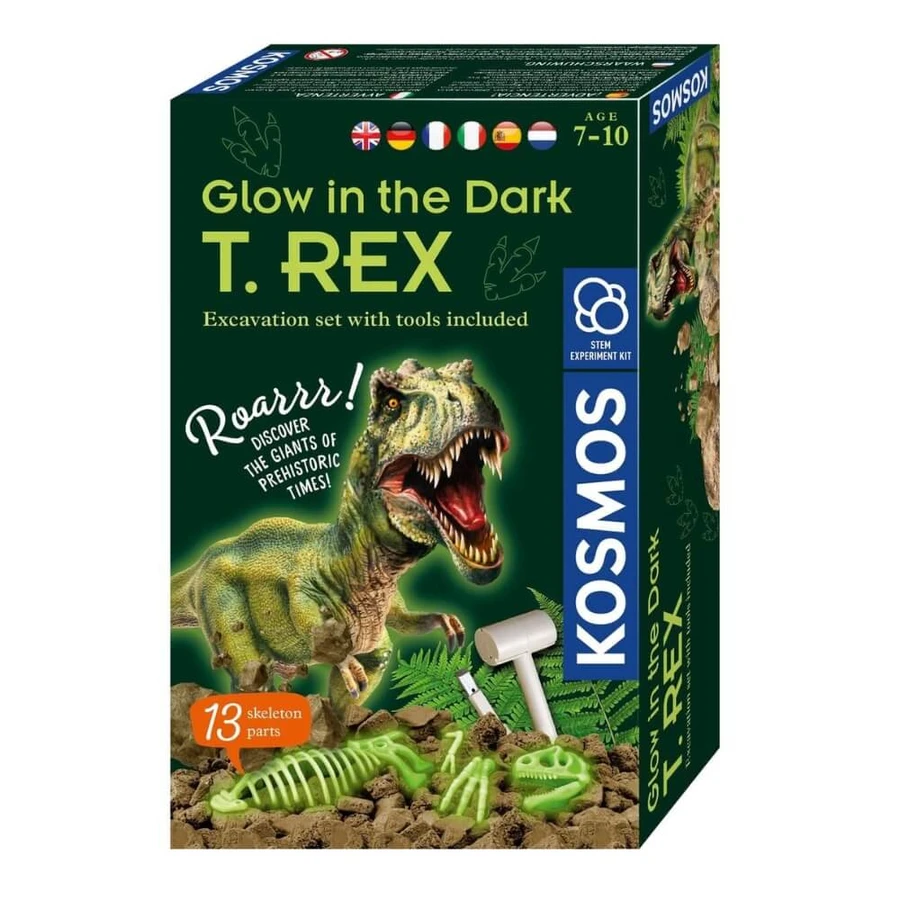 Educational set Phosphorescent T-Rex Stem, +7 years, Kosmos