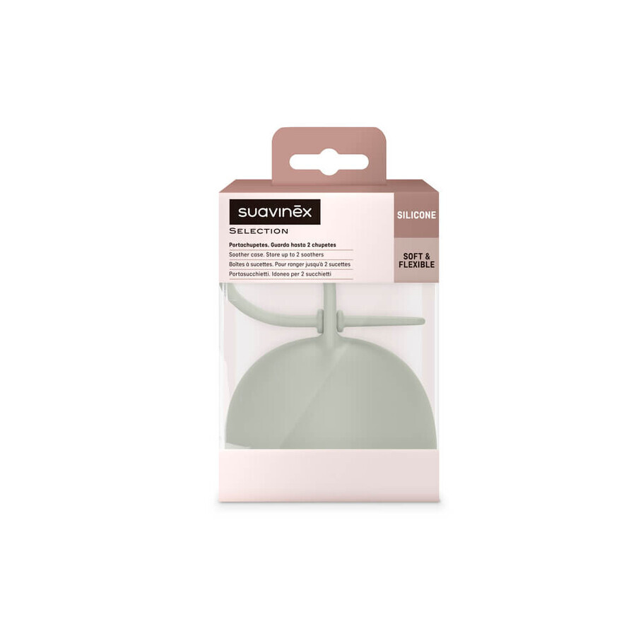 Scatola in silicone per ciuccio Colour Essence, verde, Suavinex