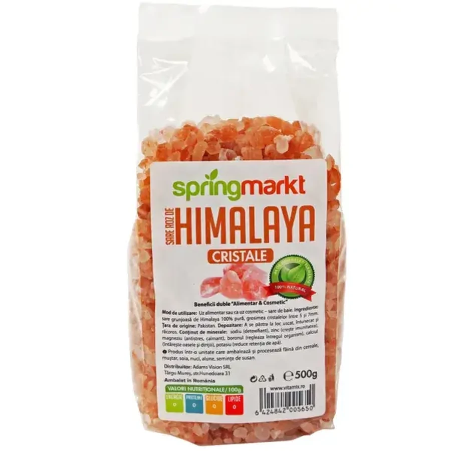 Rosa Himalayasalzkristalle, 500 g, Spring Markt