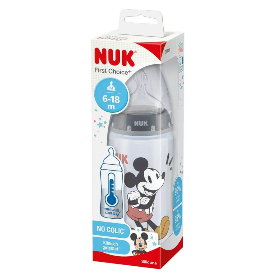 Bottle with silicone teat size M, 6-18 months, 300 ml, Nuk
