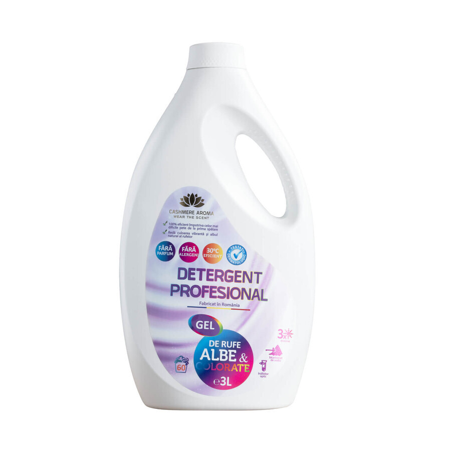 Professional detergent for colored-whites, 3 litres, Cashmere Aroma