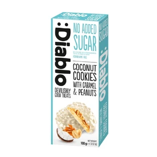 Galletas de coco, caramelo y cacahuete, 100 g, Diabo