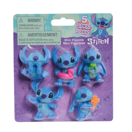 Set of 5 Stitch action figures, + 3 years, Disney