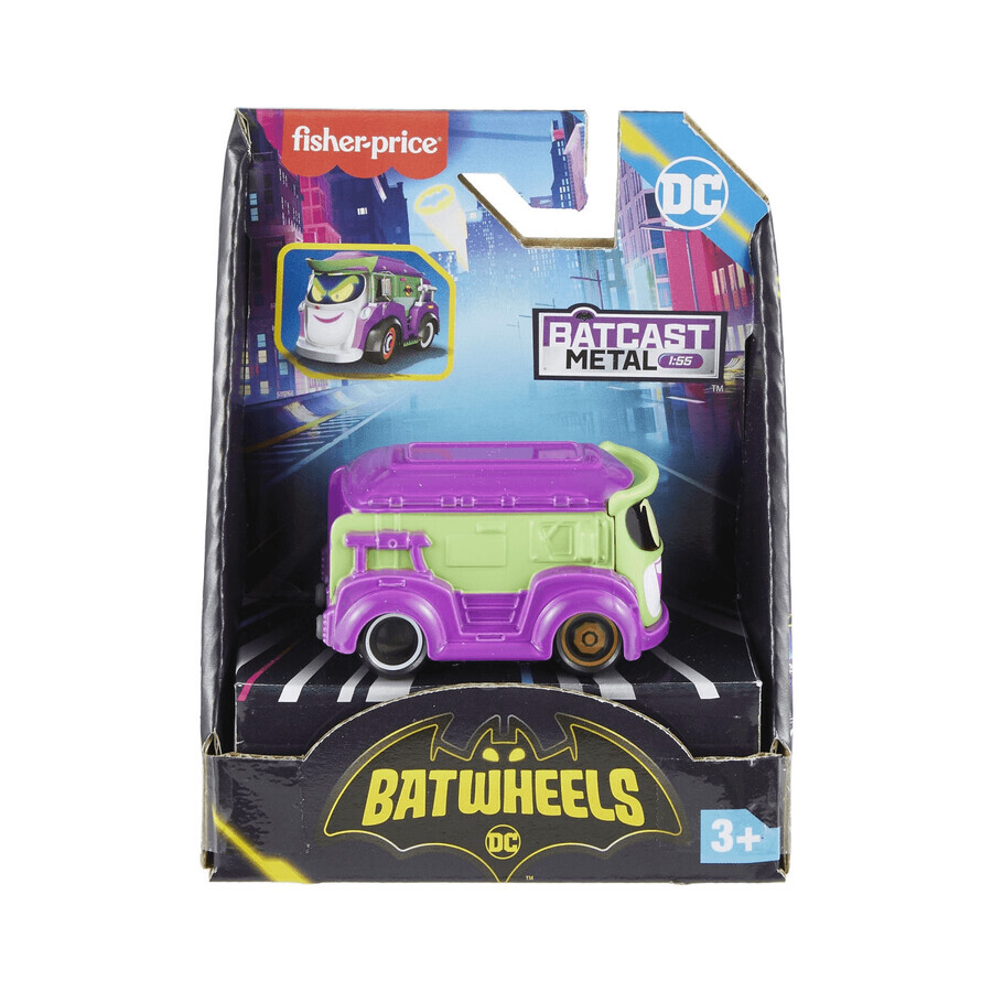 Joker's Van Prank metalen speelgoedauto schaal 1:55, +3 jaar, Fisher Price