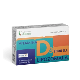 Witamina D3 2000UI Liposomal, 40 tabletek powlekanych, Remedia Laboratories