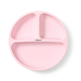 Siliconen bord met zuignap, Roze, Babyono
