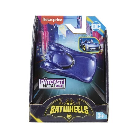 Metal Batmobile Batwheels Batmobile, scale 1:55, +3 years, Fisher Price