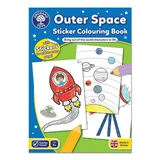 Malbuch mit Aktivitäten auf Englisch und Weltraumaufkleber Outer Space, +3 Jahre, Obstgarten