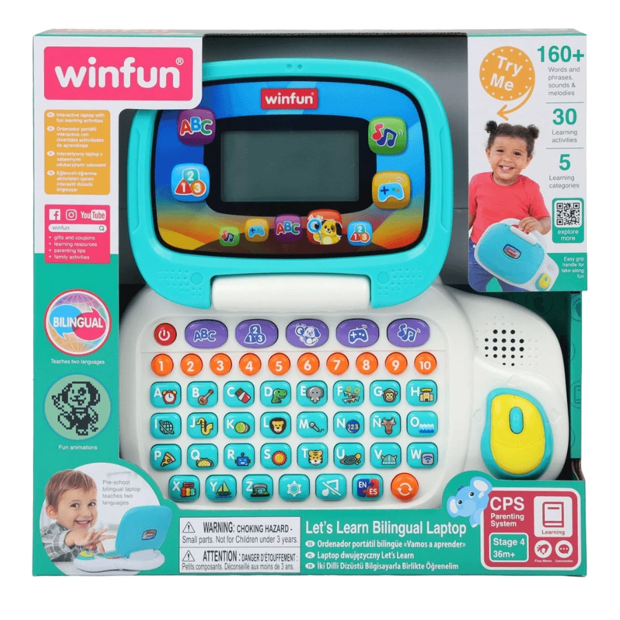 Tweetalige leerlaptop, 18 maanden+, Winfun