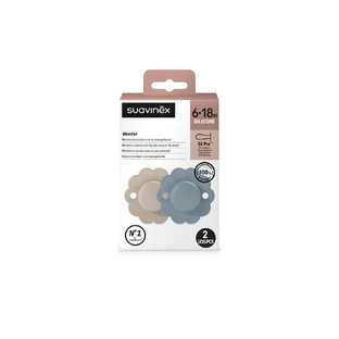 Silicone pacifier SX Pro Wonder, 6 - 18 months, Navy Grey, 2 pcs, Suavinex