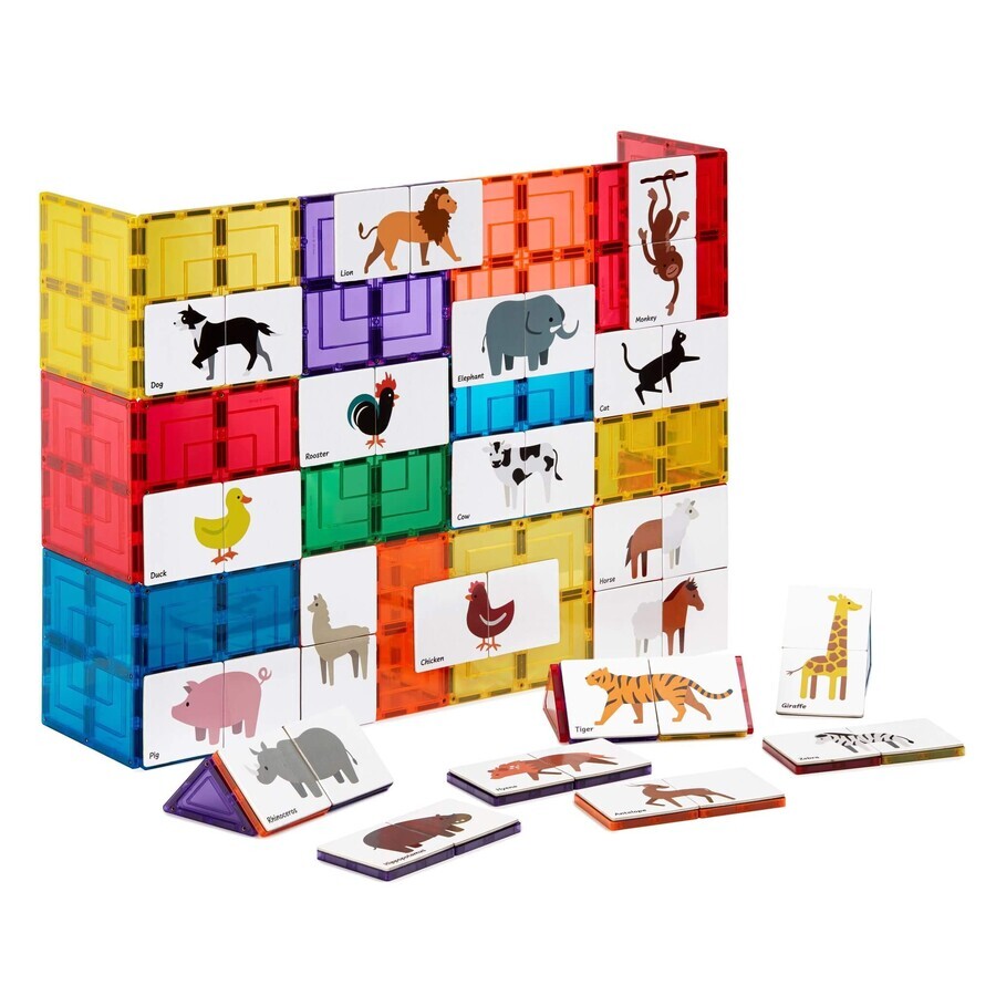 Magnetische dierenpuzzel Duo Puzzel Set, +3 jaar, 40 stukjes, Learn & Grow