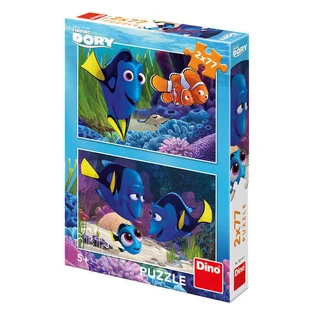 Puzzle 2 en 1 Buscando a Dory, 5 años+, 2x77 piezas, Dino Toys