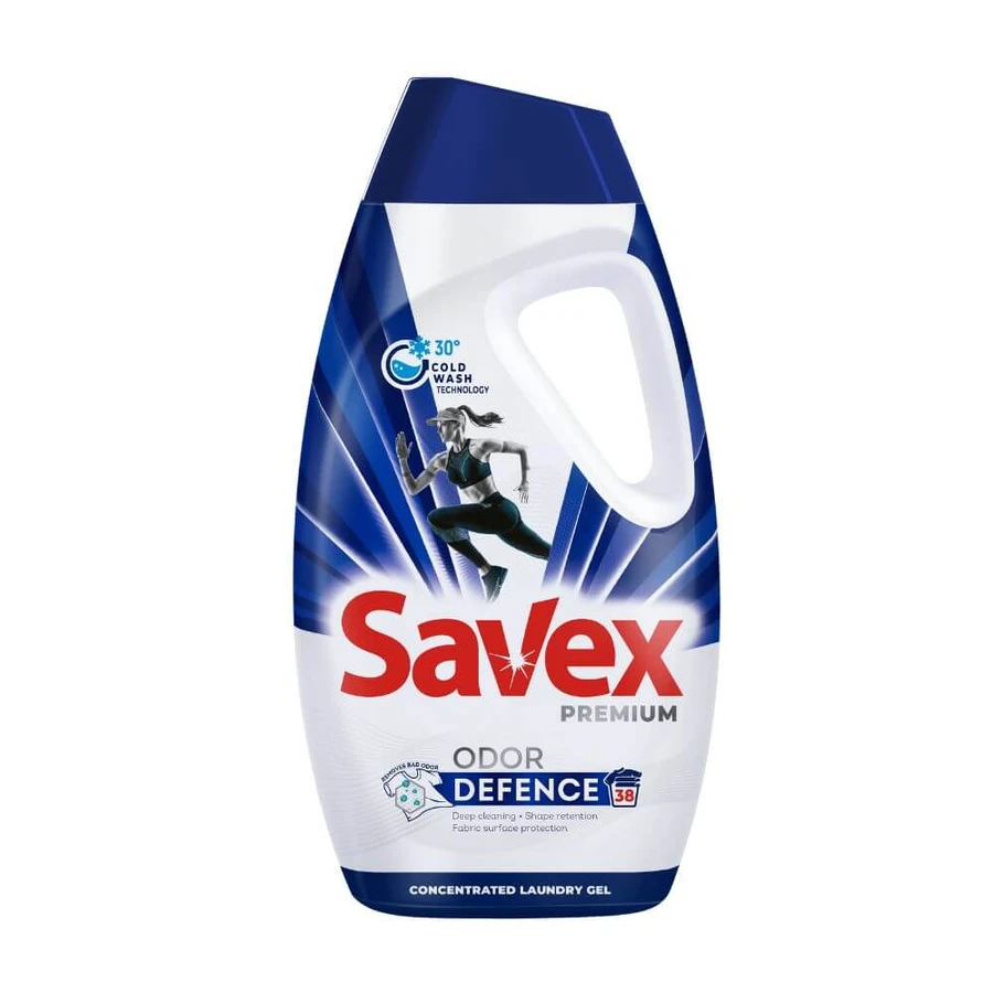 Vloeibaar wasmiddel Odor Defence, 38 wasbeurten, 1,71 l, Savex Premium