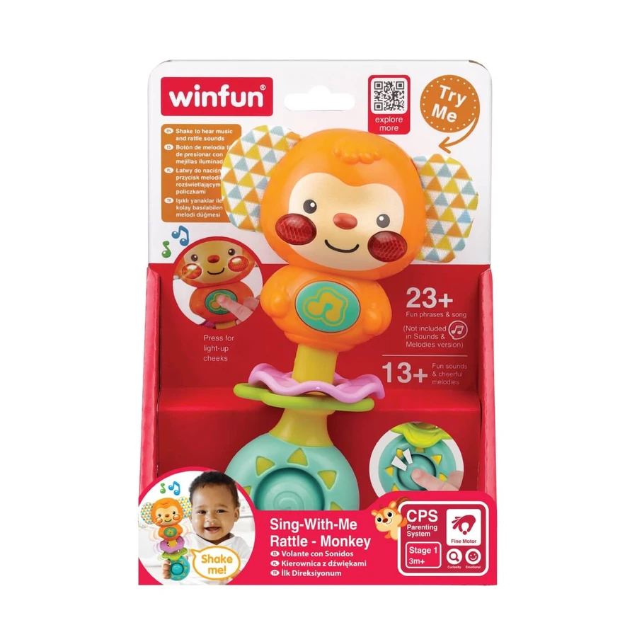 Mono divertido Canta conmigo, 3 meses+, Winfun