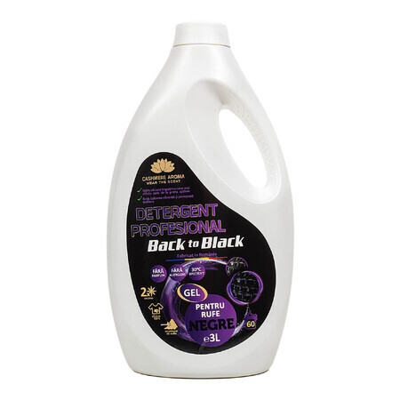 Professional Black Laundry Detergent Back to Black, 3 liters, Cashmere Aroma