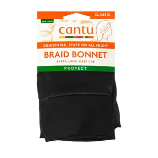 Satijnen kapje om lang gevlochten haar te beschermen, Zwart, 1 st, Cantu