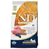 Dry dog food with lamb, spelt, oats and blueberries N&D Ancestral Grain Adult Mini, 800 g, Farmina
