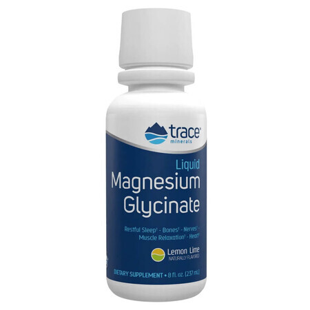 Liquid magnesium glycinate with lemon and lime flavor, 237 ml, Trace Minerals