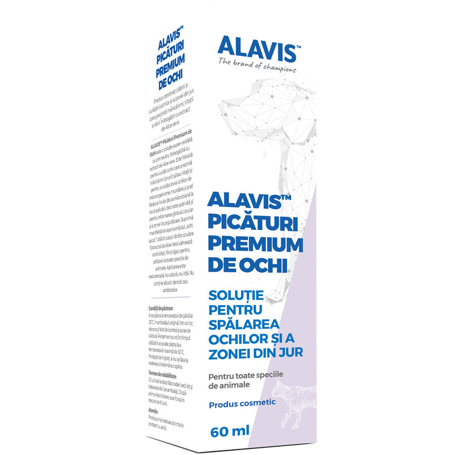 Picaturi de ochi pentru animale, 60 ml, Alavis