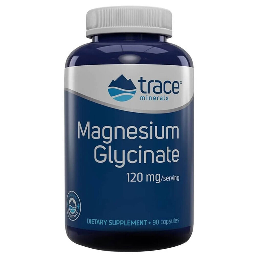 Glycinate de magnésium, 90 gélules, Trace Minerals