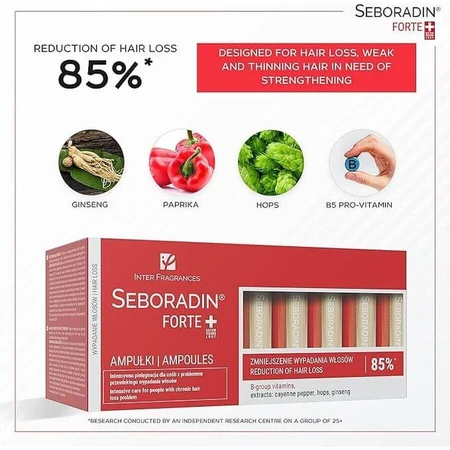 Seboradin Forte 42 Ampullen, Behandlung gegen Haarausfall, 3x14 Ampullen