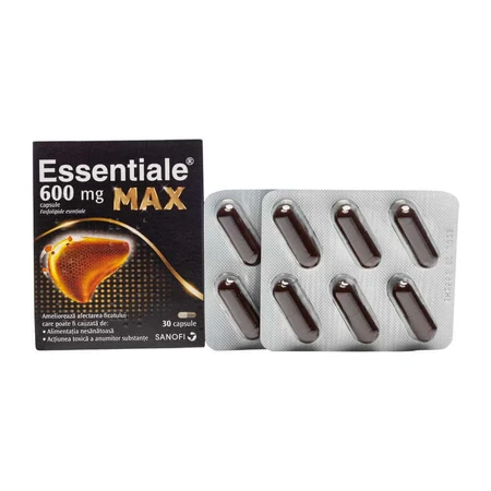 Essentiale MAX 600 mg, 2x30 capsules, Sanofi