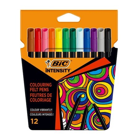 Kleurmarkers P/12 Intensity, 12 stuks, BIC