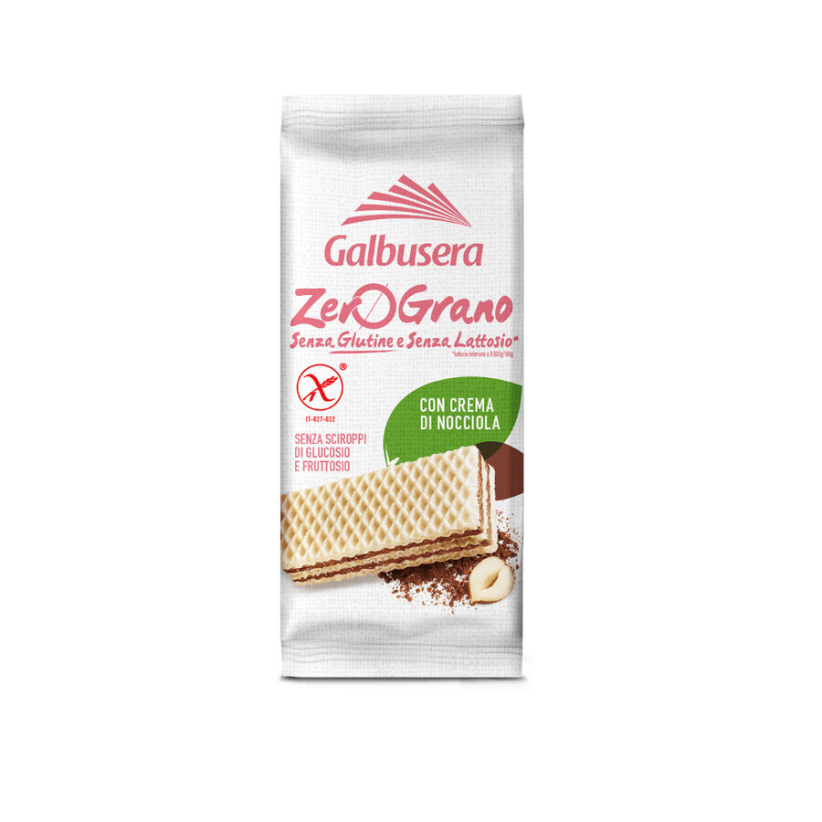 Wafel met glutenvrije hazelnootcrème, 45 g, Galbusera