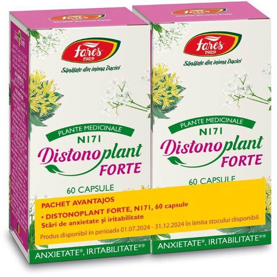 Verpakking Distonoplant Forte, N171, 2x60 capsules, Tarieven