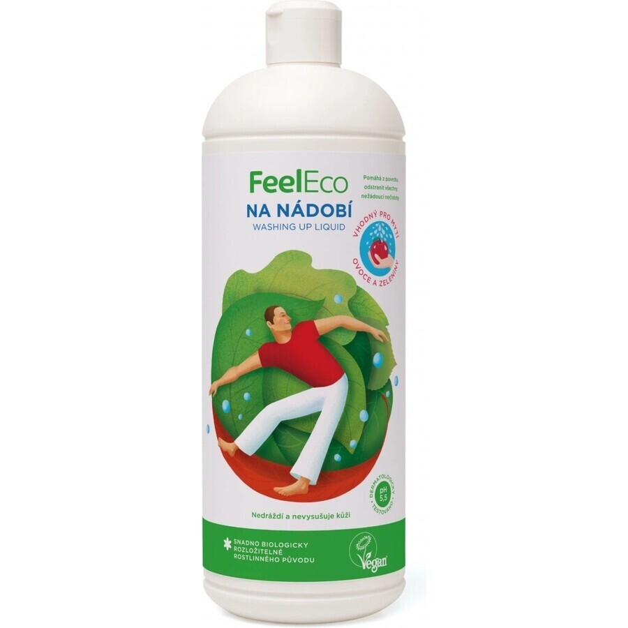 Feel Eco Afwasmiddel Framboos 1×1000 ml, afwasmiddel