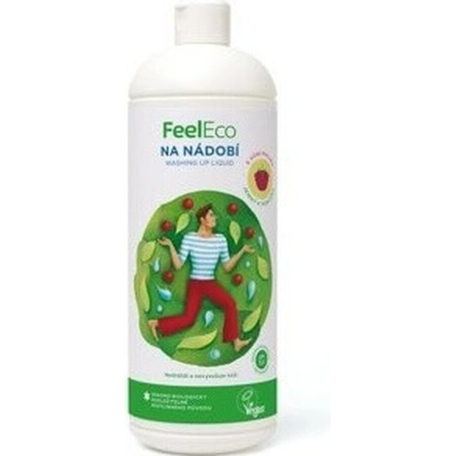 Feel Eco Afwasmiddel Framboos 1×1000 ml, afwasmiddel