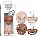 BIBS De Lux silicone pacifiers woodchuck/blush 1×2 pcs, one size